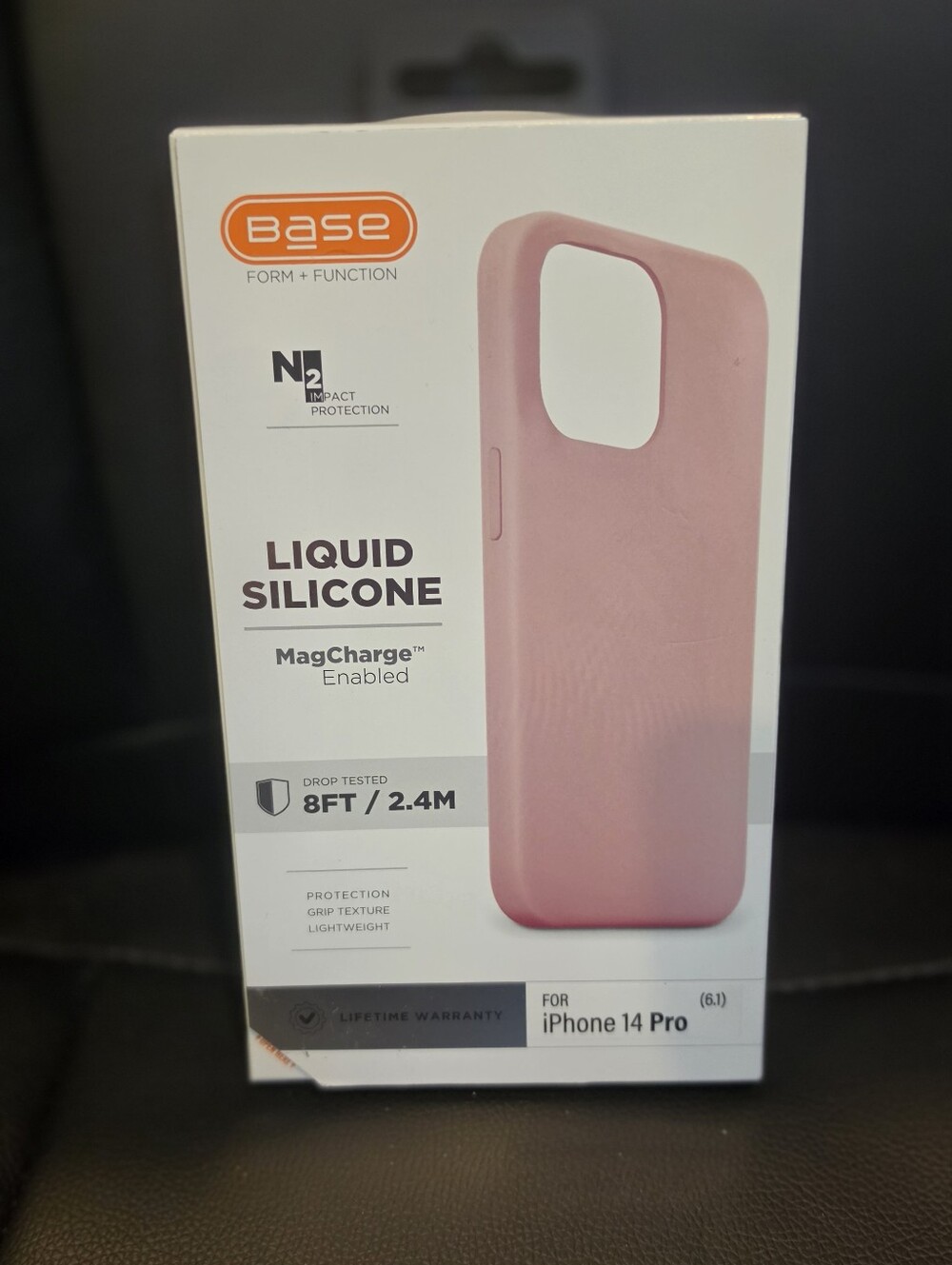 NWT BASE Light Pink Liquid Silicone Case For iPhone 14 Pro
